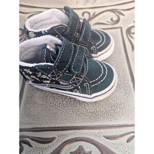 Vans Off The Wall TODDLERS Vans Black Dinosaur Size 4